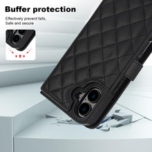 for iPhone 16 Wallet Case with 5 Card Slots and 1 Cash Slot and Crossbody Strap and Wrist Strap Luxury Fashion Shockproof Magnetic Flip Cover Protective