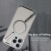 for iPhone 16 Case of Electroplated Leather Shockproof Luxury Business Style Anti-Drop Protective Cover Compatible MagSafe and Wireless Charging