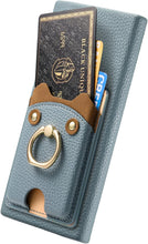 for Samsung Galaxy S24 Ultra Case Lychee Leather Card Slot Equipped with Finger Ring Easy to Carry Calf Card Holder Cute Style Shockproof and Drop-Proof