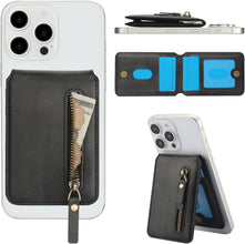 Konstreet for iPhone 14 Series Case with 2-in-1 Detachable Magnetic Wallet 4 Card Slots and 1 Zipper Bag Compatible MagSafe and RFID Blocking Stand Wireless Charging