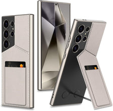 for Samsung Galaxy S24 Ultra Leather Case with Card Slot and Stand Feature Wireless Charging Compatible and Precision Camera Cutouts wit Anti-Fall