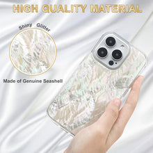 for iPhone 16 Pro Max Case Made with Unique Genuine Seashell, Durable | Stunning Gorgeous | Drop Protection | Luxury Aesthetic Cover. (Beige)