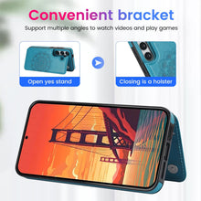 Konstreet for Samsung Galaxy S23/S24 Series Wallet Case Magnetic Flip Cover with 3 Card Slots and Stand Feature Floral Design Protective Phone Case