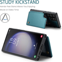 for Samsung Galaxy S22 Ultra Case with Multiple Card Holder Magnetic Wallet Buckle Leather Bracket RFID Blocking Wallet S22 Ultra Case
