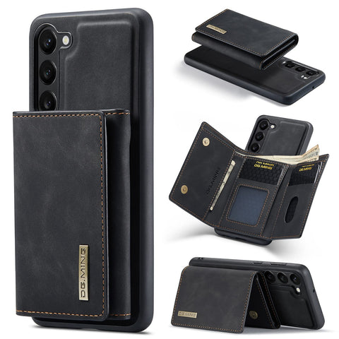 for Samsung Galaxy S23 Multi-Card Wallet Case, 2-in-1 Design with Magnetic Leather Wallet Durable TPU & PC Hybrid Construction, Stylish PU Leather Coating