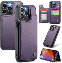 for iPhone 16 Pro Max Case with RFID Blocking and 5 Credit Card Holder, Premium Durable Slim Leather Magnetic Clasp Kickstand Heavy Duty Shockproof Protective Cover.- Black