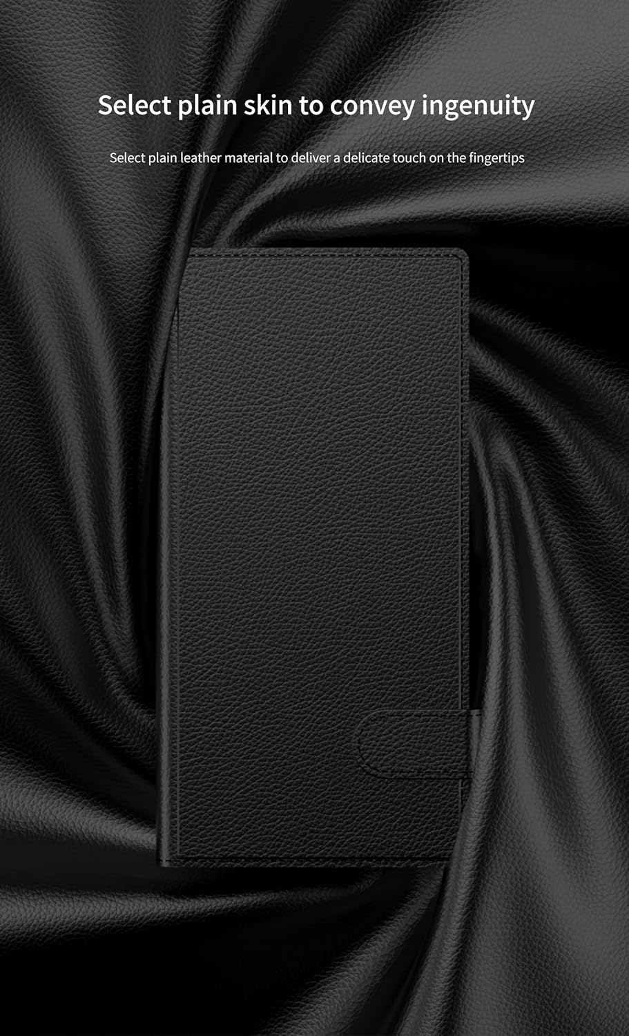 XIMAND for Samsung Galaxy S24 Ultra Wallet Case with Card Slots, Adjustable Kickstand, Anti-Shock, Magnetic Buckle All-Around Protective Frosted Texture Leather Case.(Black)