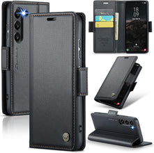 for Samsung Galaxy S25 Ultra Wallet Case, RFID Blocking with Kickstand 3 Credit Card Slot and Cash Slot Magnetic Closure Wireless Charging Slim PU Leather Protective Cover - Purple