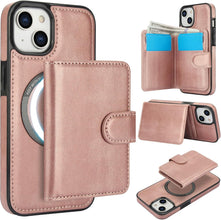 Konstreet for iPhone 14 Series Case with 2-in-1 Detachable Magnetic Wallet Featuring 5 Card Slots Compatible MagSafe and RFlD Blocking Premium PU Leather Kickstand and Wireless Charging