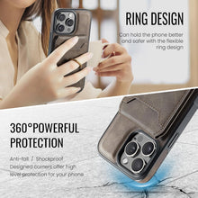 for iPhone 15 Pro Case 2 in 1 Detachable Card Bag Wallet Case Durable Leather Wallets Magnetic Card Holder 4 Card Slots 1 Small Cash Holder RFID Blocking