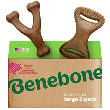 Benebone Large 4-Pack Dog Toys for Aggressive Chewers – Durable Dog Bones, Made in USA – Dog Toys for Large Dogs Under 90 lbs