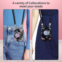 for Samsung Galaxy Z Flip 5 Wallet Case Floral Design with 4 Card Slots and 1 Zipper Pocket Long Lanyard and Kickstand for Women