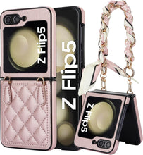 for Samsung Galaxy Z Flip5 Mobile Phone Case Folding Version with Detachable Crossbody Strap and Scarf Lanyard Anti-Fall Wear-Resistant Luxury Leather Protective Case
