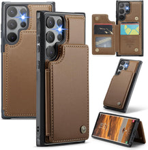 Konstreet for Samsung Galaxy S25 Plus Wallet Case with RFID Blocking and 5 Credit Card Holder, Premium Durable Slim Leather Magnetic Clasp Kickstand Heavy Duty Shockproof Protective Cover.- Purple