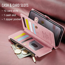 Defencase Compatible with iPhone 17 Case Wallet with RFID Blocking Card Holder for Women and Men, Fashion PU Leather Magnetic Snap Flip Zipper Strap Wallet Phone Case for iPhone 17 6.3
