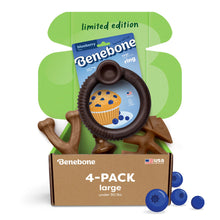 Benebone Large 4-Pack Dog Toys for Aggressive Chewers – Durable Dog Bones, Made in USA – Dog Toys for Large Dogs Under 90 lbs