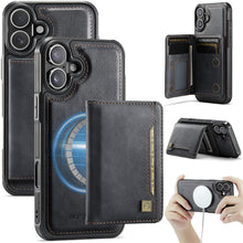 for iPhone 16 Case 2 in 1 Detachable Soft Leather Wallet Built-in Cash Slot and 1 Photo Frame Strong Magnetic Card Holder RFID Blocking case for iPhone 16