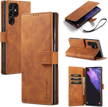 for Samsung Galaxy S23 Wallet Case with 3 Card Holders and 1 Bills Compartment Magnetic Clasp Flip Cover RFID Blocking Stylish Retro Leather Design