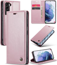 for Samsung Galaxy S23 Case Retro Style Magnetic Soft Flip Leather Wallet Card Holder Comfortable Grip Anti-Fingerprint Anti-Fall