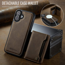 for iPhone 16 Case 2 in 1 Detachable Soft Leather Wallet Built-in Cash Slot and 1 Photo Frame Strong Magnetic Card Holder RFID Blocking case for iPhone 16