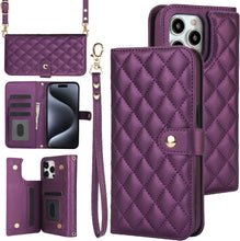 for iPhone 16 Wallet Case with 5 Card Slots and 1 Cash Slot and Crossbody Strap and Wrist Strap Luxury Fashion Shockproof Magnetic Flip Cover Protective