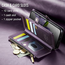 Defencase Compatible with iPhone 17 Air Case Wallet with RFID Blocking Card Holder for Women Men, Fashion PU Leather Magnetic Snap Flip Zipper Strap Wallet Phone Case for iPhone 17 Air 6.5