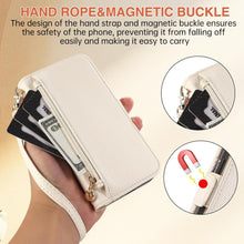 for Samsung Galaxy S24 Ultra Case with Zippered Cash Slot Mirrored Card Holder Long and Short Rope Cash Slot Exquisite and Fresh Style Multifunctional Galaxy S24 Ultra Case