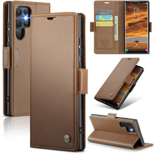 for Samsung Galaxy S25 Ultra Wallet Case, RFID Blocking with Kickstand 3 Credit Card Slot and Cash Slot Magnetic Closure Wireless Charging Slim PU Leather Protective Cover - Purple