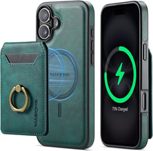 for iPhone 16 Pro Max Case 2 in 1 Detachable Card Bag Wallet Case Durable Leather Wallets Magnetic Card Holder 4 Card Slots 1 Small Cash Holder RFID Blocking