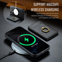 for iPhone 16 Pro Max Case 2 in 1 Detachable Card Bag Wallet Case Durable Leather Wallets Magnetic Card Holder 4 Card Slots 1 Small Cash Holder RFID Blocking