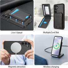 for Samsung Galaxy S23 Ultra 2 in 1 Detachable Card Bag Wallet Case Durable Leather Wallets Magnetic Card Holder 4 Card Slots RFID Blocking