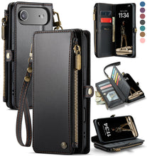 Defencase Compatible with iPhone 17 Air Case Wallet with RFID Blocking Card Holder for Women Men, Fashion PU Leather Magnetic Snap Flip Zipper Strap Wallet Phone Case for iPhone 17 Air 6.5