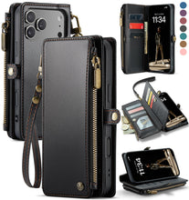 Defencase Compatible with iPhone 17 Pro Case Wallet with RFID Blocking Card Holder for Women and Men, PU Leather Magnetic Snap Flip Zipper Strap Wallet Phone Case for iPhone 17 Pro 6.3