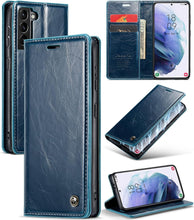 for Samsung Galaxy S23 Case Retro Style Magnetic Soft Flip Leather Wallet Card Holder Comfortable Grip Anti-Fingerprint Anti-Fall