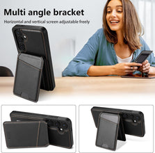 for Samsung Galaxy S23 Ultra 2 in 1 Detachable Card Bag Wallet Case Durable Leather Wallets Magnetic Card Holder 4 Card Slots RFID Blocking