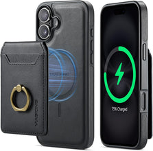 for iPhone 16 Pro Max Case 2 in 1 Detachable Card Bag Wallet Case Durable Leather Wallets Magnetic Card Holder 4 Card Slots 1 Small Cash Holder RFID Blocking