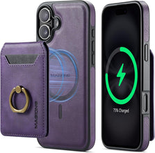 for iPhone 16 Pro Max Case 2 in 1 Detachable Card Bag Wallet Case Durable Leather Wallets Magnetic Card Holder 4 Card Slots 1 Small Cash Holder RFID Blocking