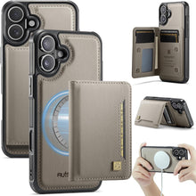 for iPhone 16 Case 2 in 1 Detachable Soft Leather Wallet Built-in Cash Slot and 1 Photo Frame Strong Magnetic Card Holder RFID Blocking case for iPhone 16