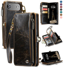 Defencase Compatible with iPhone 17 Air Case Wallet with RFID Blocking Card Holder for Women Men, Fashion PU Leather Magnetic Snap Flip Zipper Strap Wallet Phone Case for iPhone 17 Air 6.5