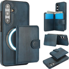 Konstreet for Samsung Galaxy S24 Plus/Ultra Case with 2-in-1 Detachable Magnetic Wallet with 5 Card Slots Compatible MagSafe and RFlD Blocking Kickstand and Wireless Charging