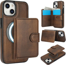 Konstreet for iPhone 14 Series Case with 2-in-1 Detachable Magnetic Wallet Featuring 5 Card Slots Compatible MagSafe and RFlD Blocking Premium PU Leather Kickstand and Wireless Charging