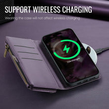 Defencase Compatible with iPhone 17 Air Case Wallet with RFID Blocking Card Holder for Women Men, Fashion PU Leather Magnetic Snap Flip Zipper Strap Wallet Phone Case for iPhone 17 Air 6.5