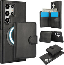Konstreet for Samsung Galaxy S23 Plus/Ultra Case with 2-in-1 Detachable Magnetic Wallet with 5 Card Slots Compatible MagSafe and RFlD Blocking Kickstand and Wireless Charging
