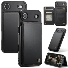 for iPhone 17 Wallet Case with RFID Blocking and 4 Credit Card Holder, Premium Durable Slim Leather Magnetic Clasp Kickstand Heavy Duty Shockproof Protective Cover.- Purple