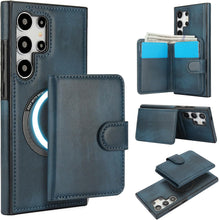 Konstreet for Samsung Galaxy S24 Plus/Ultra Case with 2-in-1 Detachable Magnetic Wallet with 5 Card Slots Compatible MagSafe and RFlD Blocking Kickstand and Wireless Charging