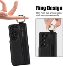 for Samsung Galaxy Z Fold5 Case with S Pen Holder and Card Slot and Cash Clip Premium Fashion Design Luxury Business Premium Leather Magnetic Closure Cover