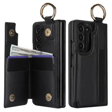 for Samsung Galaxy Z Fold5 Case with S Pen Holder and Card Slot and Cash Clip Premium Fashion Design Luxury Business Premium Leather Magnetic Closure Cover