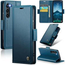 for Samsung Galaxy S25 Ultra Wallet Case, RFID Blocking with Kickstand 3 Credit Card Slot and Cash Slot Magnetic Closure Wireless Charging Slim PU Leather Protective Cover - Purple