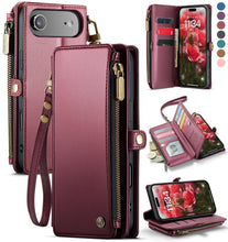 Defencase Compatible with iPhone 17 Air Case Wallet with RFID Blocking Card Holder for Women Men, Fashion PU Leather Magnetic Snap Flip Zipper Strap Wallet Phone Case for iPhone 17 Air 6.5