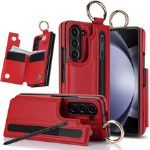 for Samsung Galaxy Z Fold 6 Wallet Case with Ring and Credit Card Holder, Cash Slot, Luxurious Diamond Leather Magnetic Clasp Kickstand Heavy Duty Protective Cover.(Green)